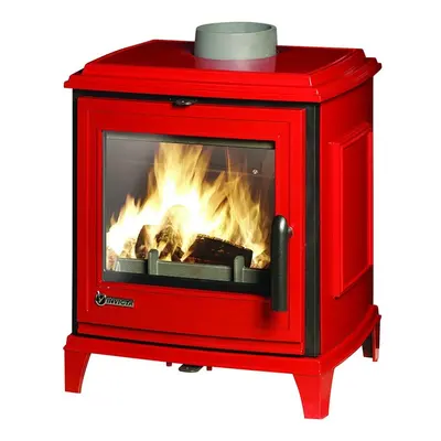 Invicta Sedan S Red Enamel 5kW Wood Burning Ecodesign Stove