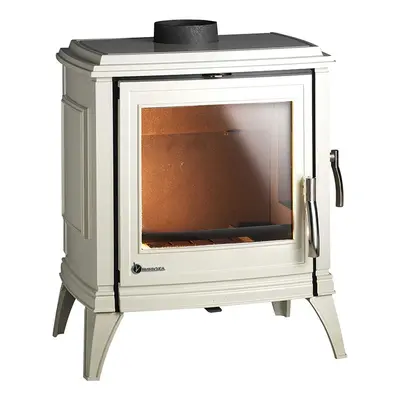 Invicta Sedan M Ivory Enamel 10kW Wood Burning Ecodesign Stove