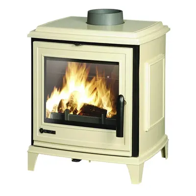 Invicta Sedan S Ivory Enamel 5kW Wood Burning Ecodesign Stove