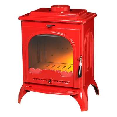 Invicta Seville 2 Red Enamel 7kW Wood Burning Ecodesign Stove