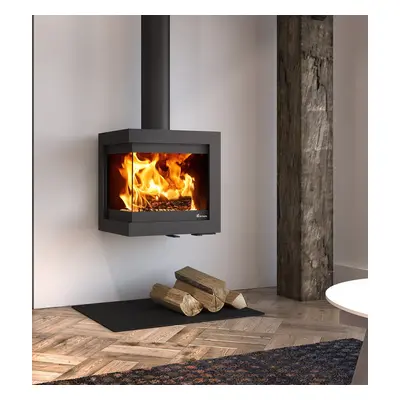 Dik Geurts Bora Corner 6.7kW Wood Burning Ecodesign Wall Mounted Stove