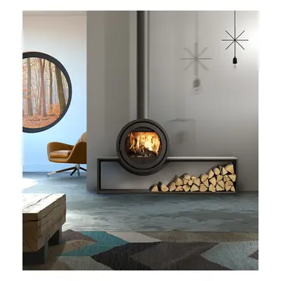 Dik Geurts Odin 6.7kW Wood Burning Ecodesign Stove on Plateau Base