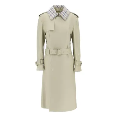 BURBERRY long leather trench coat