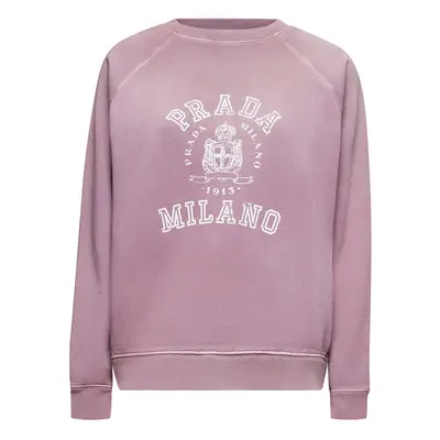 PRADA ABBIGLIAMENTO | Mauve cotton printed sweatshirt | Women