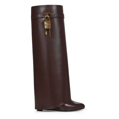 GIVENCHY | Brown leather Shark Lock boots | Women