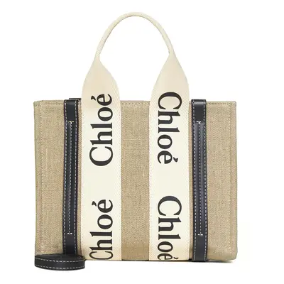 CHLOé | Small Woody linen tote bag | Women
