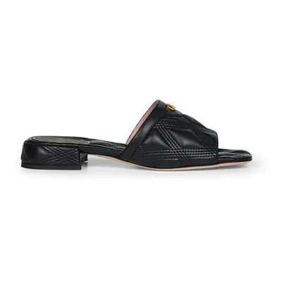 VALENTINO GARAVANI | Black quilted nappa leather Quiltie slide sandals | Women