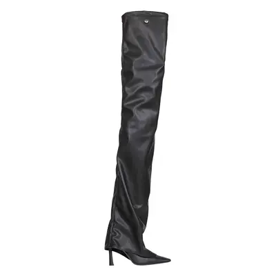 THE ATTICO | Black "Robin OTK" thigh-high boots | Women