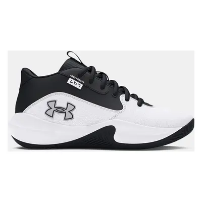 Grade School  Under Armour  Lockdown 7 Basketball Shoes White / Black / Black 3