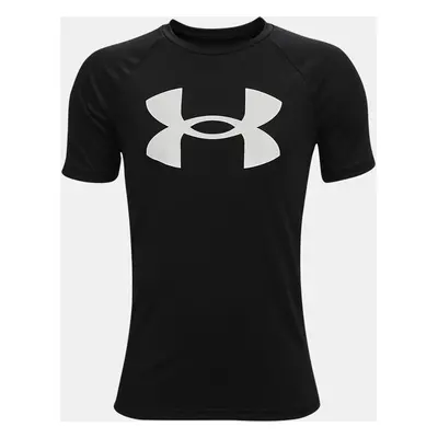 Boys'  Under Armour  Tech™ Big Logo Short Sleeve Black / White YLG (59 - 63 in)