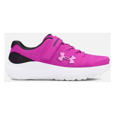 Girls' Pre-School  Under Armour  Surge 4 AC Running Shoes Vivid Magenta / Black / Stellar Pink 2