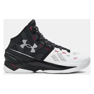 Unisex Curry 2 Retro Basketball Shoes White / Black / Metallic Silver 7