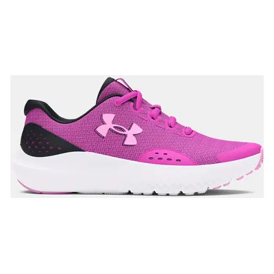 Girls' Grade School  Under Armour  Surge 4 Running Shoes Vivid Magenta / Black / Stellar Pink 3