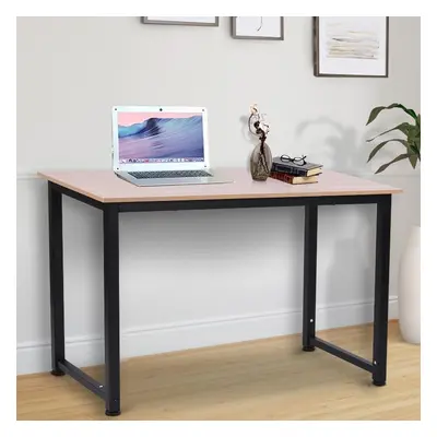 HOMCOM Computer Desk, Home Office Workstation with Adjustable Feet and Metal Frame - Black