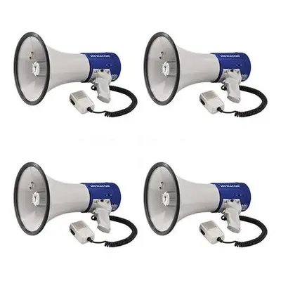 Multi Buy: 4 x 25W Megaphone With Siren Fire Service Approved