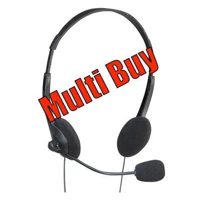 Multi Buy: 100 x Multimedia Headset With Boom Microphone