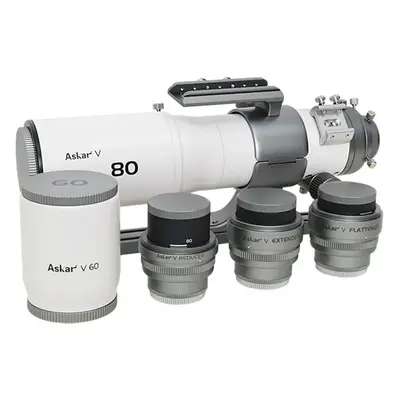 ASKAR V Modular APO Telescope with 2 Interchangeable Lenses with 60mm and 80mm Apertures and 6 P