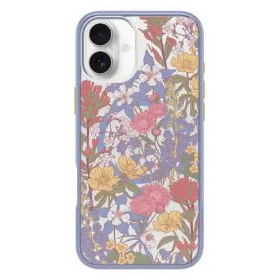 IPhone 16 Plus Case | Symmetry Series Clear for MagSafe Floral Purple