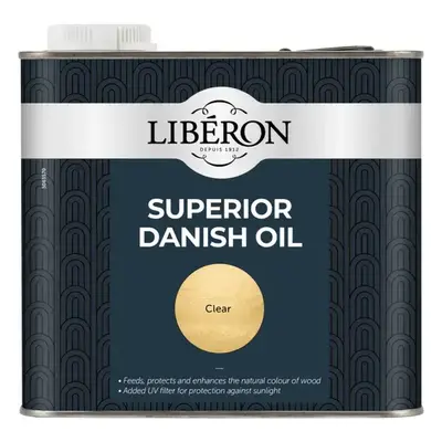 Liberon Superior Danish Oil 2.5L, UV Resistant Danish Oil for Wood, Oils, Garden Furniture Oils,