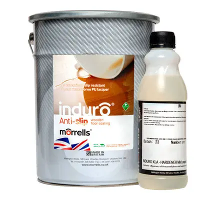 Morrells Induro XLA Anti-Slip Floor Varnish, 30% - Semi Matt 5L, For High Traffic, Varnishes, Fl