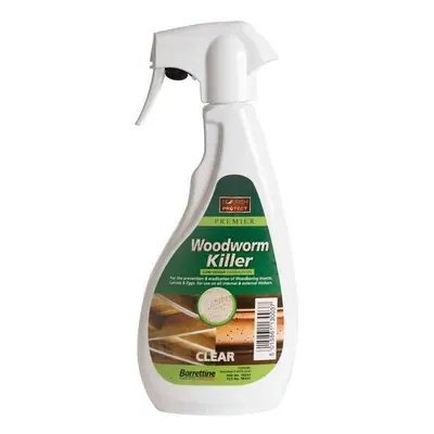 Barrettine Premier Woodworm Killer Spray 500ml, Preservers, Garden Furniture Preserver, Cladding
