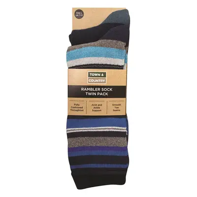 Town and Country MultiColoured Rambler Socks Twin Pack