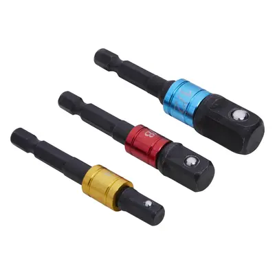 BlueSpot 3 Piece Colour Coded 1/4" Hex Impact Socket Adaptor Set