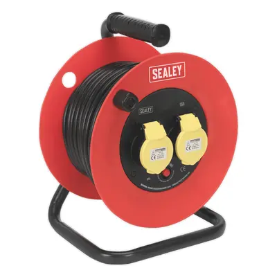 Sealey Twin Socket Heavy Duty Extension Reel 110v