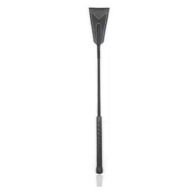 BDSM Black Crop Spanker with White Stitching Detail