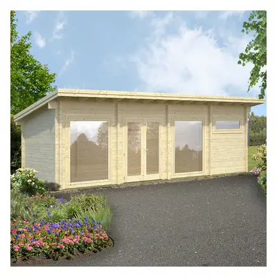 Palmako Heidi 8.4m x 3m Log Cabin Garden Building (70mm)