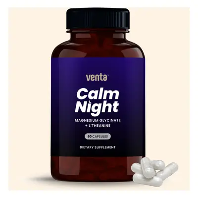 Calm Night - Sleep support Capsules with Magnesium Glycinate & L-Theanine