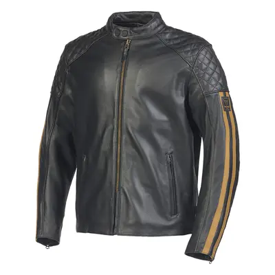 Triumph Braddan Sport Leather Motorcycle Jacket Black Gold | Triumph Motorcycle Clothing