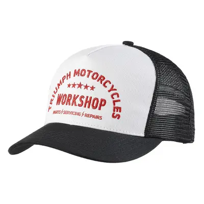 Triumph Workshop Trucker Cap White Red Black | Triumph Motorcycle Clothing