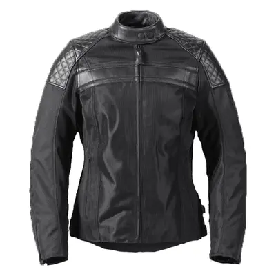 Triumph Ladies Braddan Leather Mesh Motorcycle Jacket Black | Triumph Motorcycle Clothing