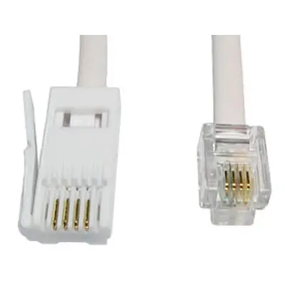 10m BT to RJ11 Modem Lead 4 Wire Straight