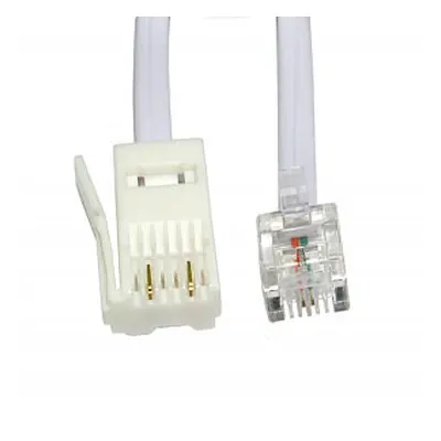 3m White BT M RJ11-2 Wire Xover Modem Cable -Rohs