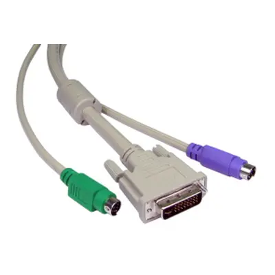 2m 2x M-M PS/2 & 1x DVI M-M KVM Cable