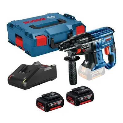 Bosch GBH 18V-20 SDS Plus Hammer Drill 18V with L-BOXX & 2 x 18V 4.0Ah Li-ion Batteries BSHGBH18