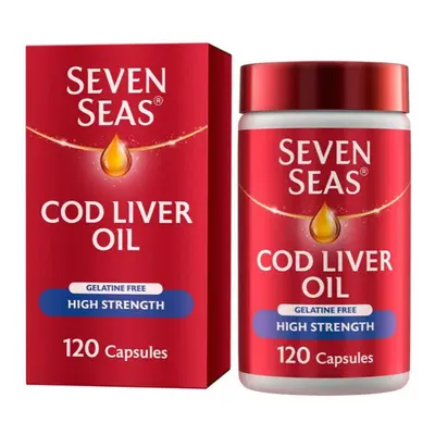Seven Seas Cod Liver Oil High Strength Gelatine Free 120 Capsules
