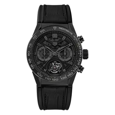 TAG Heuer Watch Carrera Heuer 02T Tourbillon Black Phantom Limited Edition - Black