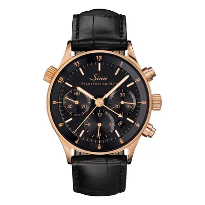 Sinn 6000 Finance Center Rose Gold Leather