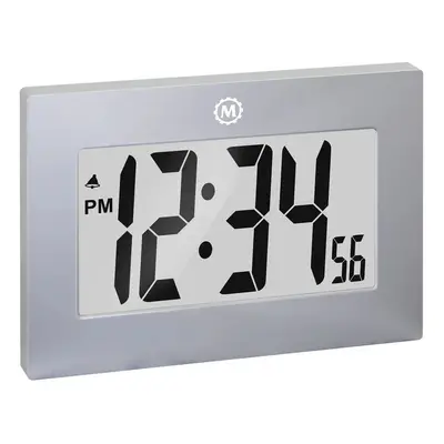 Marathon Clock Digital Wall Desk Graphite Grey Large - Black