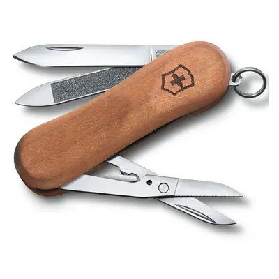 Victorinox Swiss Army Small Pocket Knife Evowood 81 Walnut - Silver