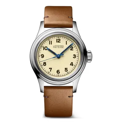 Longines Watch Heritage Military Marine Nationale Mens - Cream