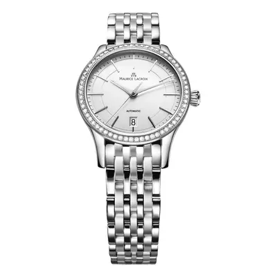 Maurice Lacroix Watch Les Classiques Round Ladies Date Automatic - Silver