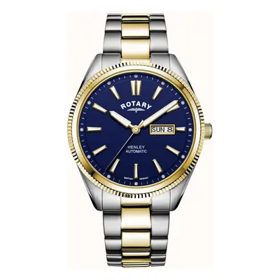 Rotary Watch Henley Two Tone Gold PVD Mens - Blue