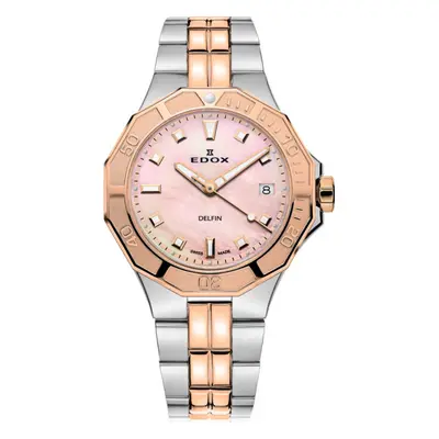 Edox Watch Delfin Diver Date Lady - Pink