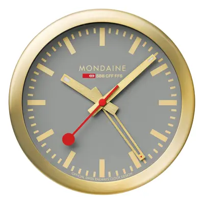 Mondaine Clock Alarm Good Gray