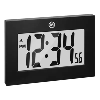 Marathon Clock Digital Wall Desk Black Large - Black