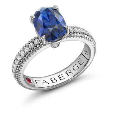 Faberge Colours of Love 18ct White Gold Sapphire Diamond Ring - 63